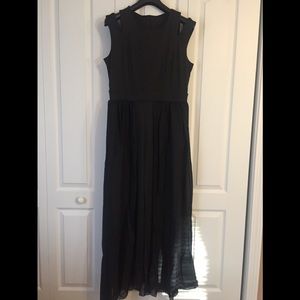 Black cold shoulder jumpsuit